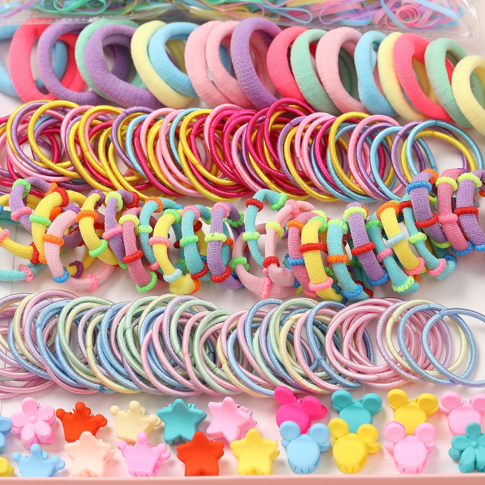 Bộ kẹp tóc + dây buộc tóc dễ thương dành cho trẻ em