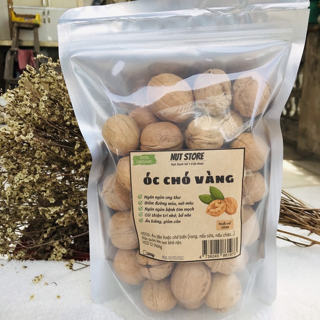 Quả óc chó vàng Nut Store 1 kg - Tặng kìm tách óc chó