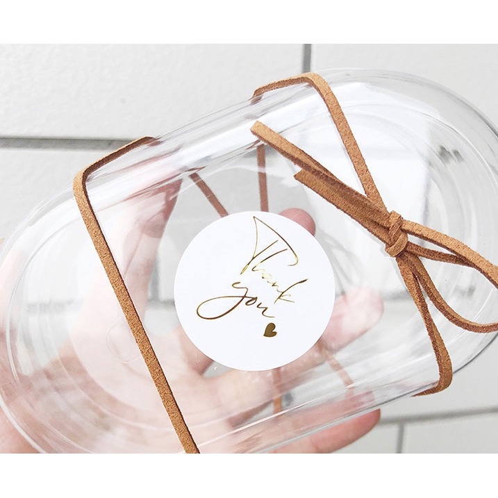 12 TEM dán chữ &quot;Thank you&quot; màu GOLDEN kích thước 3.5cm