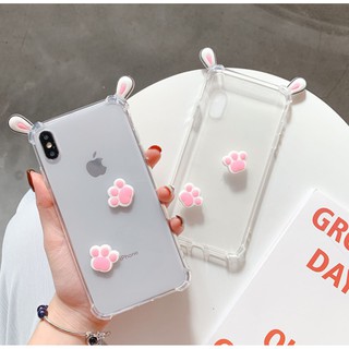 Ốp lưng iphone tai thỏ 3d ( hình nổi )  dẻo