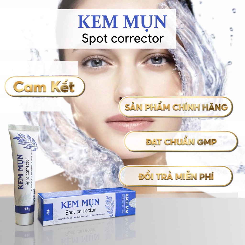 Kem mụn trứng cá, mụn đầu đen, mờ sẹo - Kem mun Spot Corrector chính hãng Bạch Mai