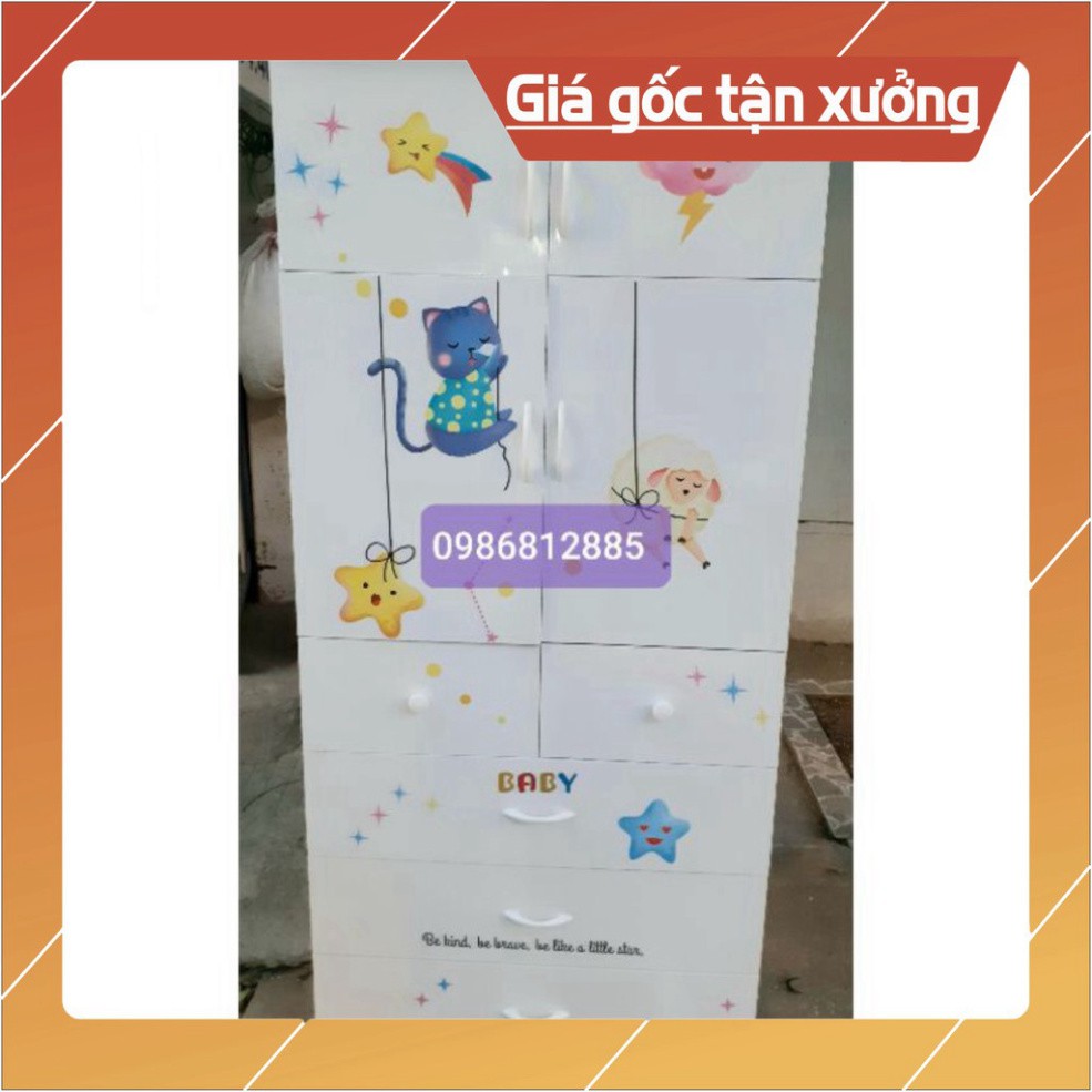 [Chỉ ship HN] Tủ Quần Áo Trẻ Em Nhựa Đài Loan Cao Cấp [FREESHIP, CÓ VIDEO SP] kích thước 180×85×45cm