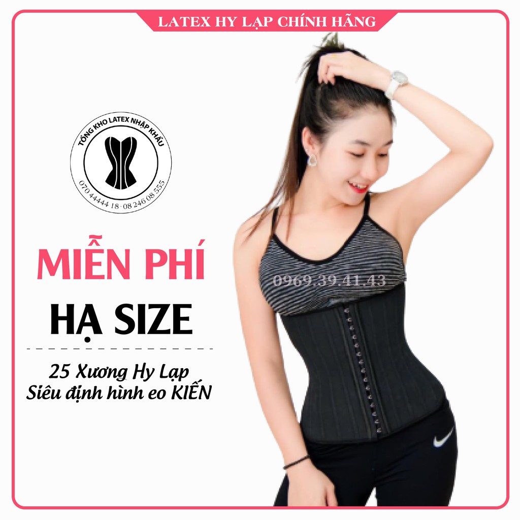 [CHÍNH HÃNG] Đai nịt bụng latex 25 xương chuẩn Hy Lạp - Gen nịt bụng định hình hàng chuẩn