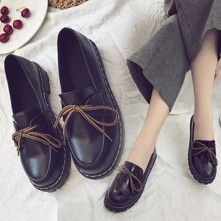 E3[SẴN BÓNG 38] Giày lười ulzzang dây nâu (nên lùi 1 size)
