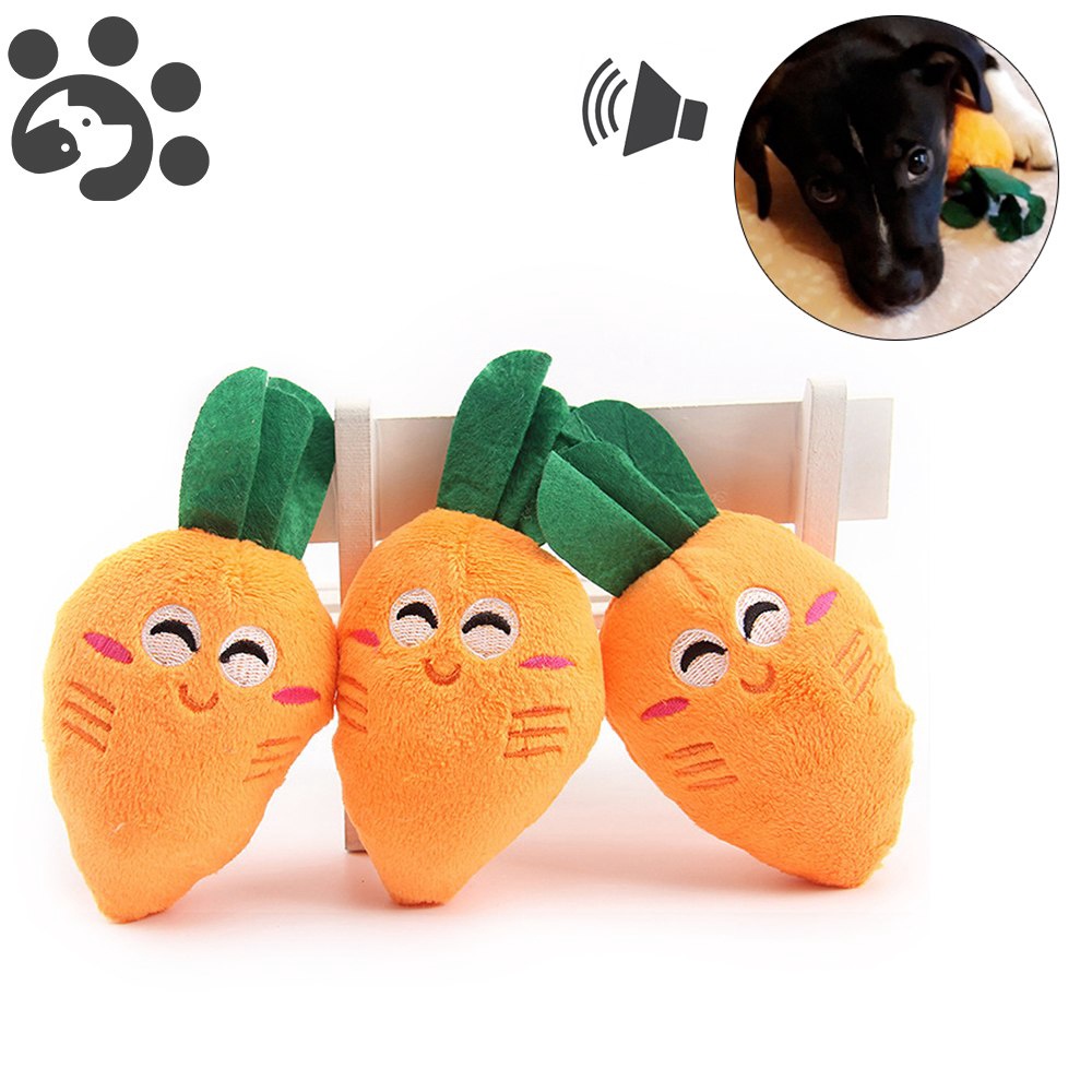 Kawaii Cà Rốt Con Chó Sang Trọng Kêu Cót Két Đồ Chơi Thú Cưng Nhai Đồ Chơi Lớn Và Nhỏ Đồ Chơi Cho Chó