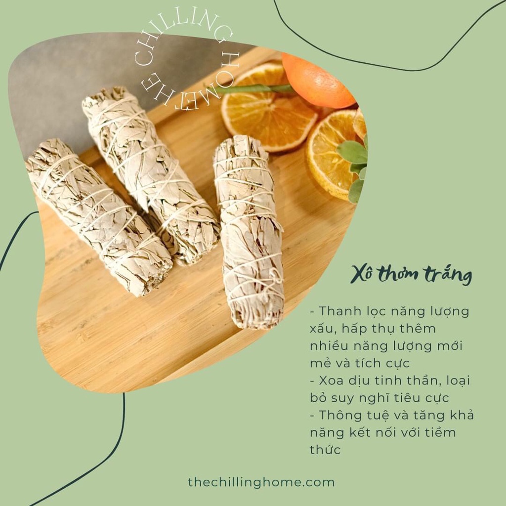 Xô thơm trắng  bảo vệ, ban phước và khai thông