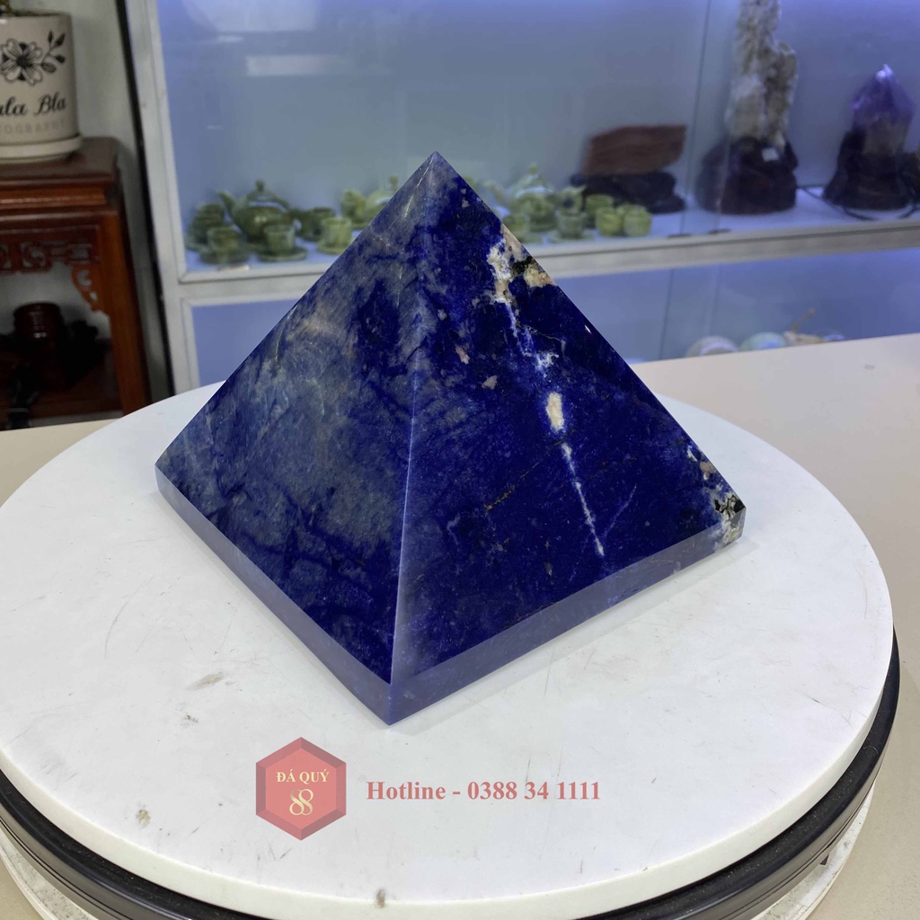 Kim Tự Tháp Đá Sodalite Tự Nhiên Màu Xanh Dương Nước Biển Đậm Đẹp 4kg
