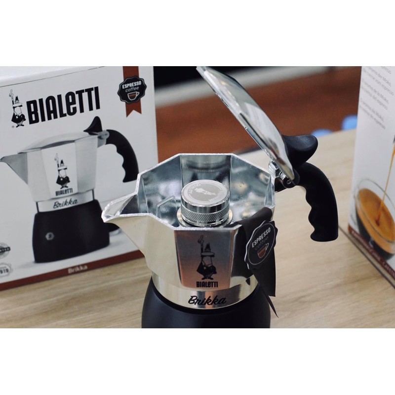Ấm pha cà phê Bialetti Brikka tiện lợi ấm pha cafe ý 2 cup 2020 Campout A003