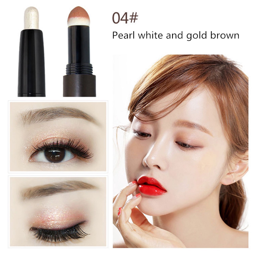 3D Double Head Eyeshadow Shimmer Air Cushion Lying Silkworm Stick