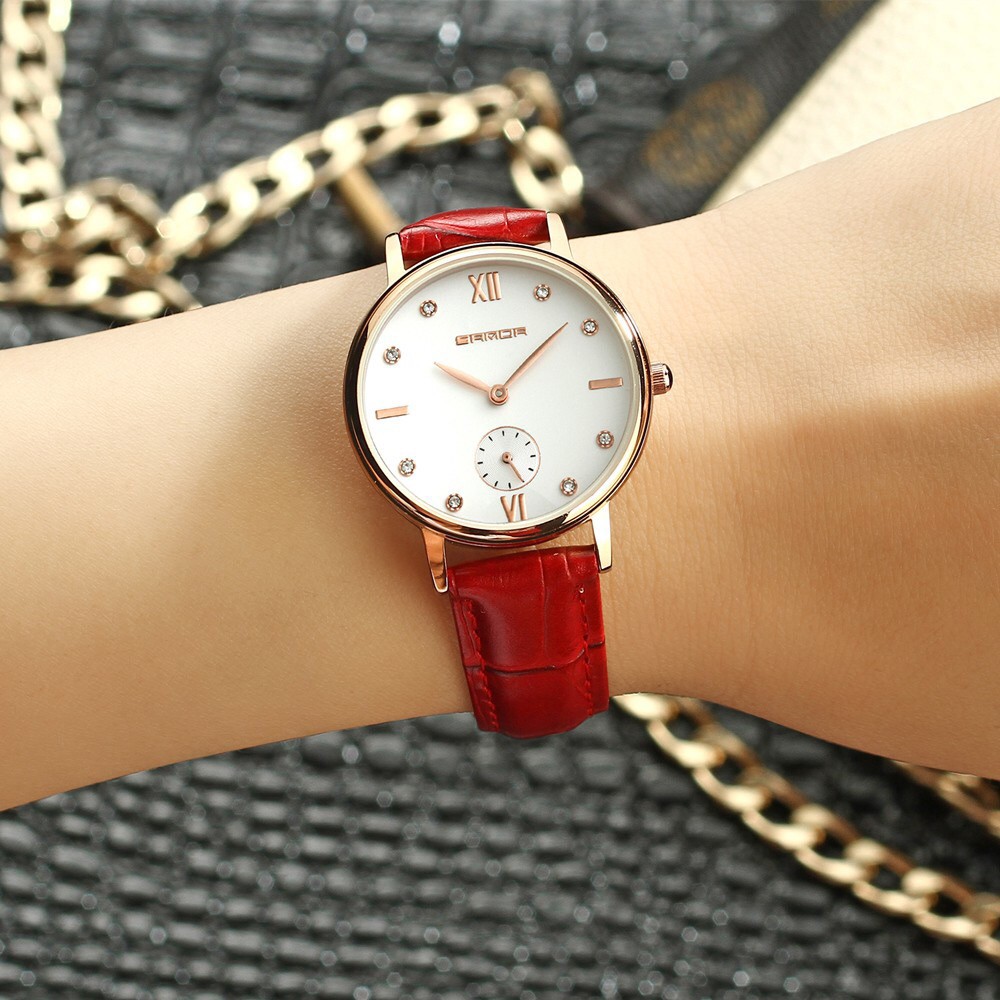 Đồng hồ nữ SANDA JAPAN dây da cao cấp cực xinh