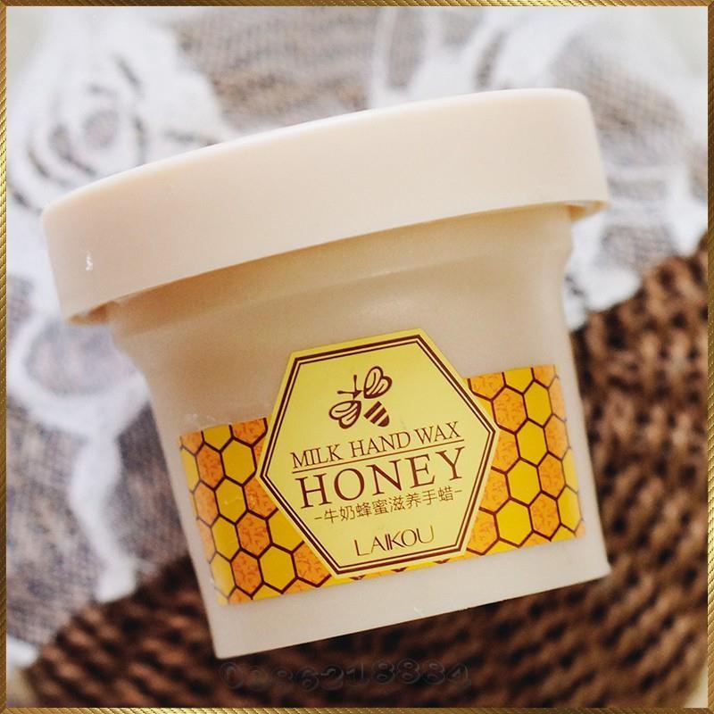 Sáp dưỡng ẩm da tay chiết xuất sữa và mật ong LAIKOU Milk Hand Wax Honey giúp tẩy tế bào chết và làm sáng da LHW8