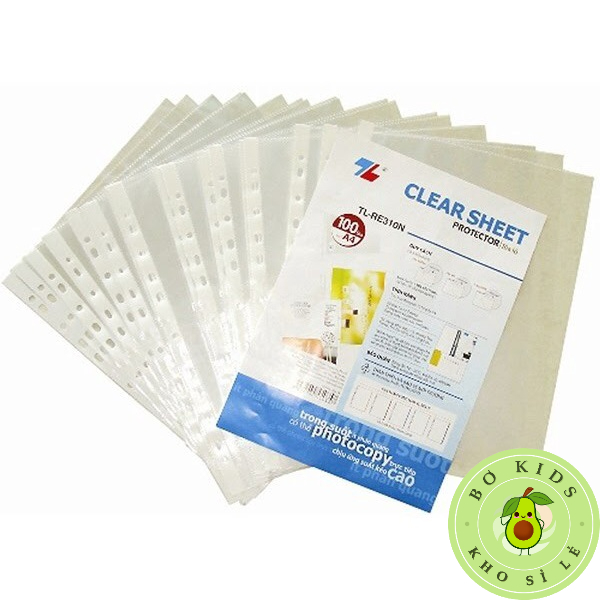 Bìa lỗ không viền A4 FO-CS02 ,FO-CS03 Thiên Long - Flexoffice (MUA 3 TỜ ĐƯỢC TẶNG THÊM 1 TỜ)