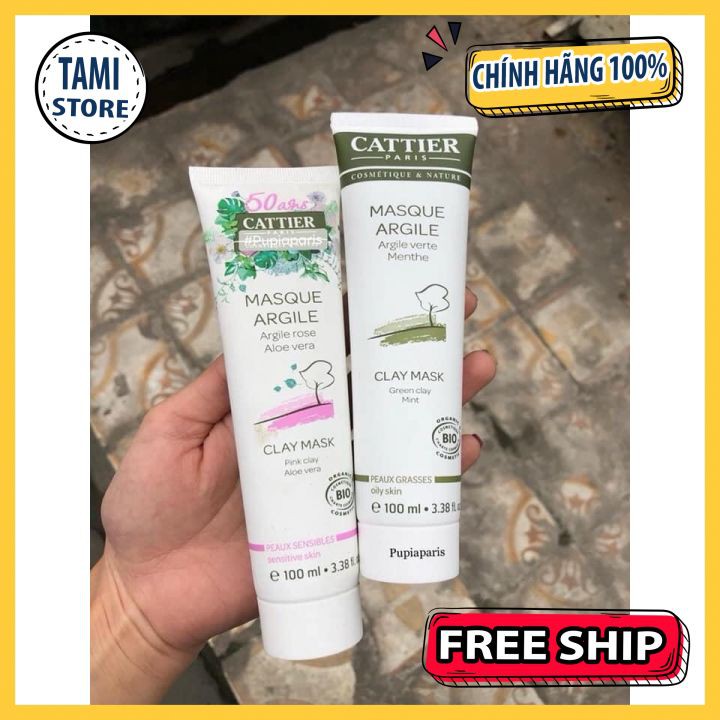 FREESHIP]Mặt Nạ Đất Sét Cattier Masque Argile 100ml Nội Địa Pháp