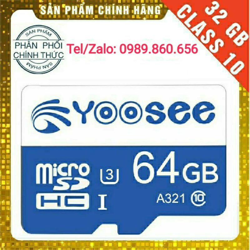 Thẻ nhớ YOOSEE 128GB/ 64GB/ 32GB chuyên dụng cho Camera IP wifi, smartphone...