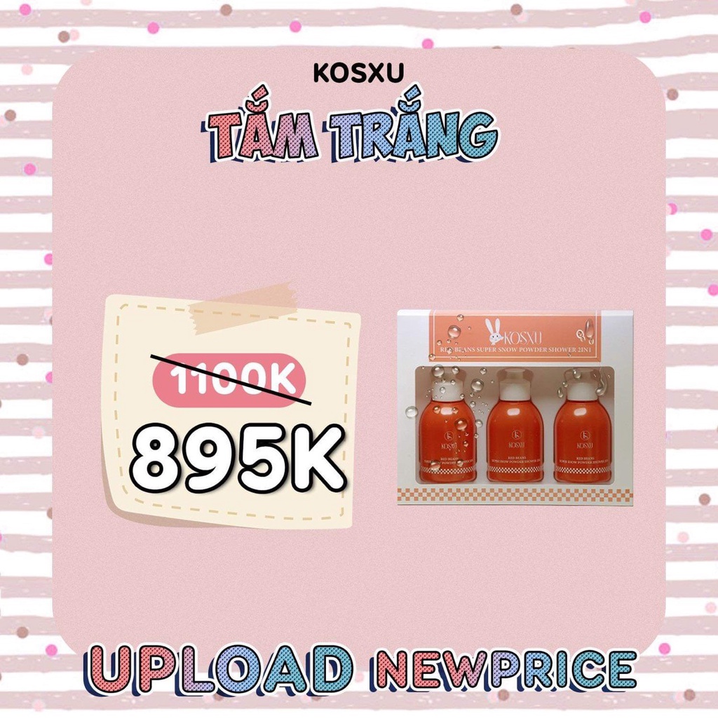 Tắm trắng Kosxu mới tặng sample kem body 30g