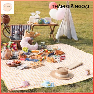 Thảm Picnic CANDY ngoài trời, thảm giã ngoại nhỏ gọn tiện lợi chống thấm siêu bền, phụ kiện BBQ, phụ kiện giã ngoại