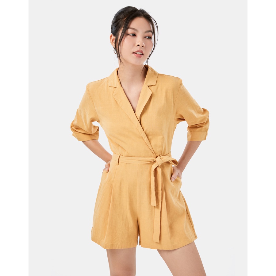 Jumsuit Thời Trang JUNO Linen Ngắn JNJUM005