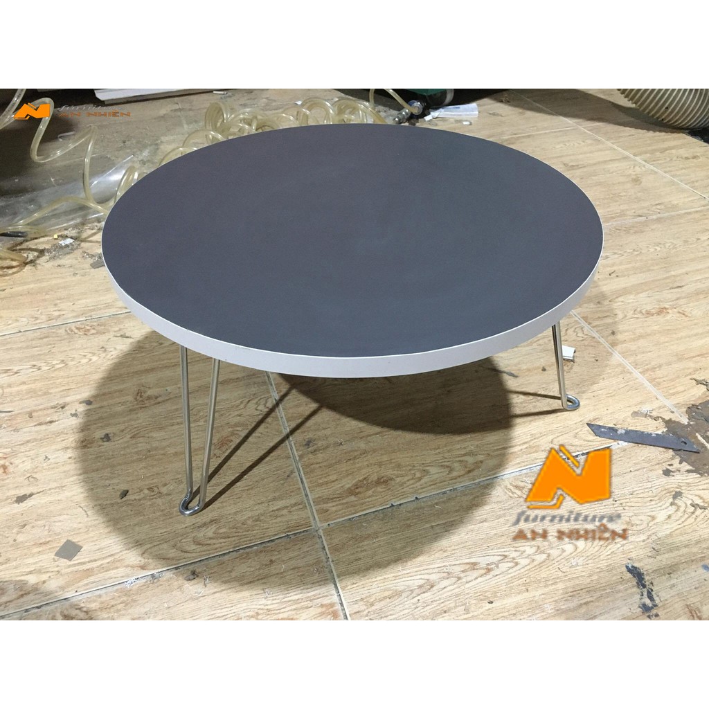 Bàn tròn gấp gọn Gỗ MDF Ba Thanh An Cường chất lượng tuyệt đối ( tròn 60cm ) 4 màu lựa chọn cho bé ngồi ăn ,học bai A002