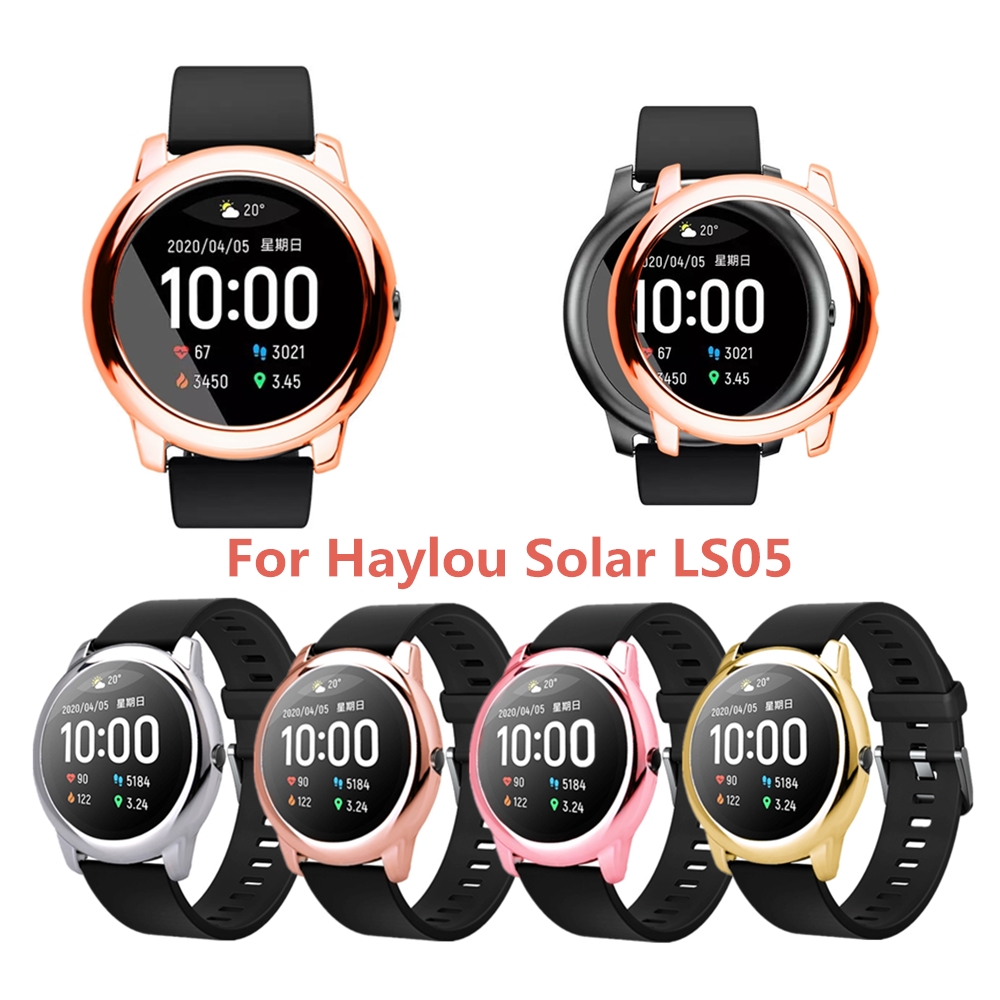 Vỏ PC Cứng Mạ Sang Trọng Bảo Vệ Mặt Đồng Hồ Thông Minh Xiaomi Haylou Solar LS05