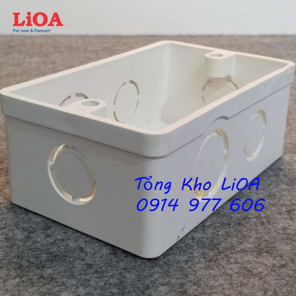 💥Giá Sỉ💥 Đế âm đơn, đế âm đôi, đế nổi đơn, đế nổi đôi, đế át tự chống cháy LiOA dùng cho các mặt chữ nhật