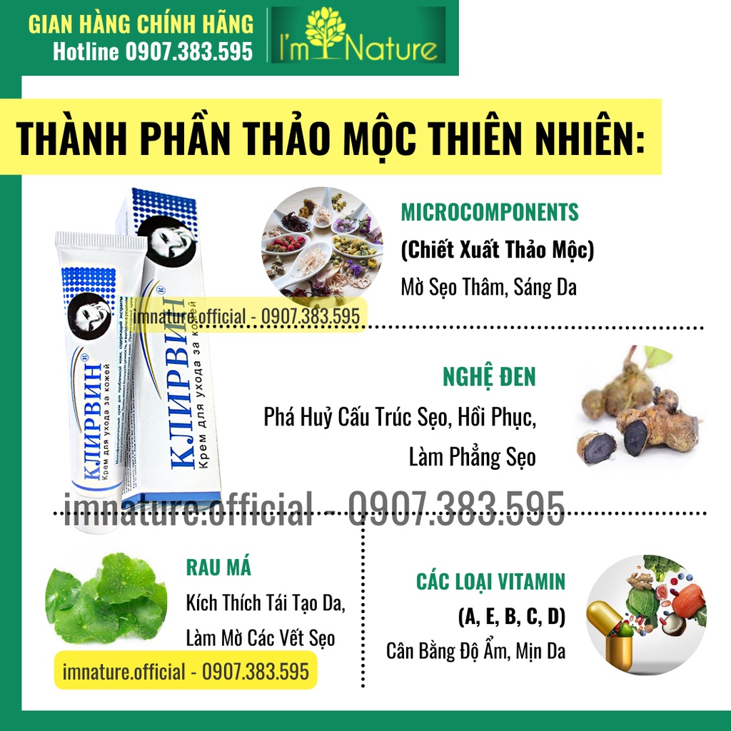 Kem Klirvin Nga Auth - Mờ Sẹo Và Thâm 25g