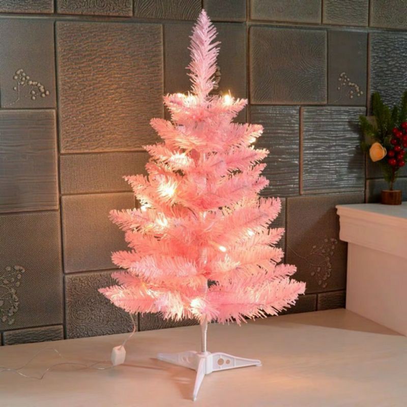 (có sẵn) cây thông noel hồng 55cm