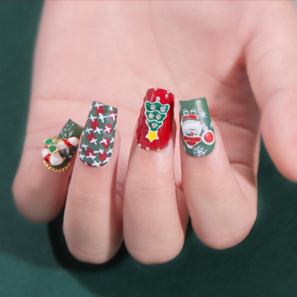 OCEANMAP Khuôn In Họa Tiết Trang Trí Móng Tay Chủ Đề Giáng Sinh