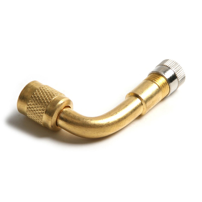 1 Van Lốp Xe Bằng Đồng Thau 45 / 90 / 135 Độ Kèm Đầu Nối Dài Cho Xe Tải / Xe Máy
