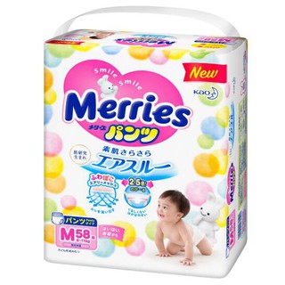 BỈM MERRIES QUẦN M 58 (Cho Bé Từ 6-11kg)