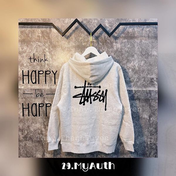 ÁO HOODIE STUSSY  BASIC GREY