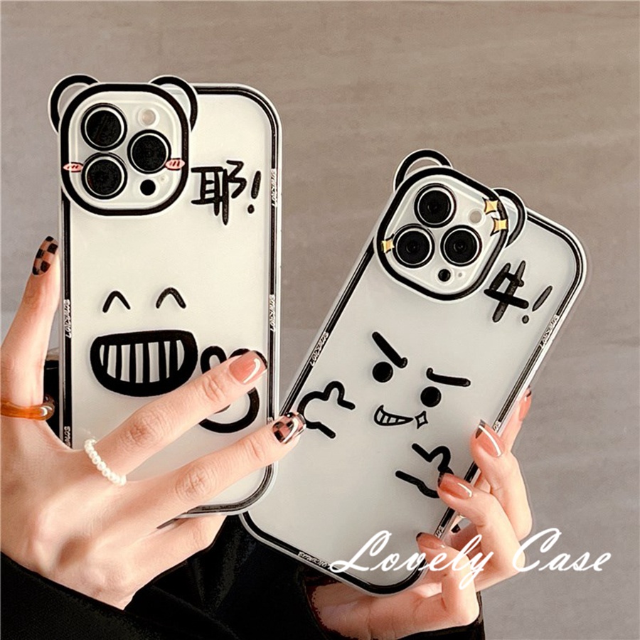 IPhone 14 13 12 11 Pro Max SE2020 X XR Xs Max 7 8 6 6s PlusỐp Điện Thoại Mềm Trong Suốt In Hình Biểu Cảm Cho