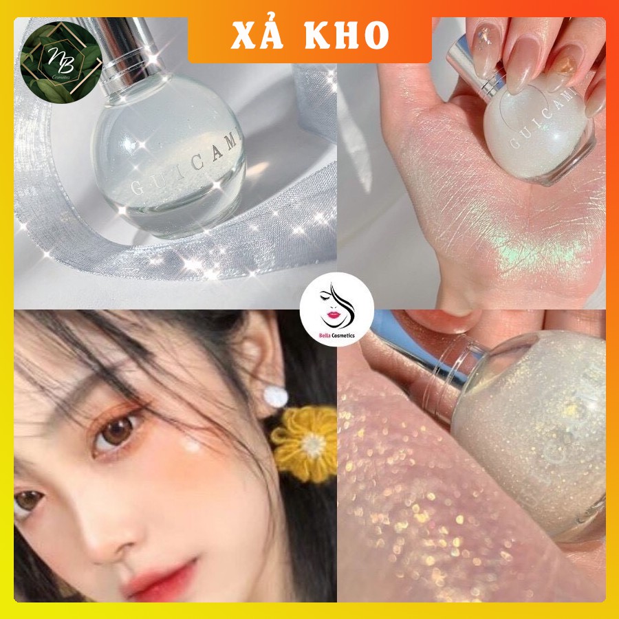 Nhũ Bắt Sáng Highlight GUICAMI Dạng Lỏng Chai Lăn Siêu Xinh