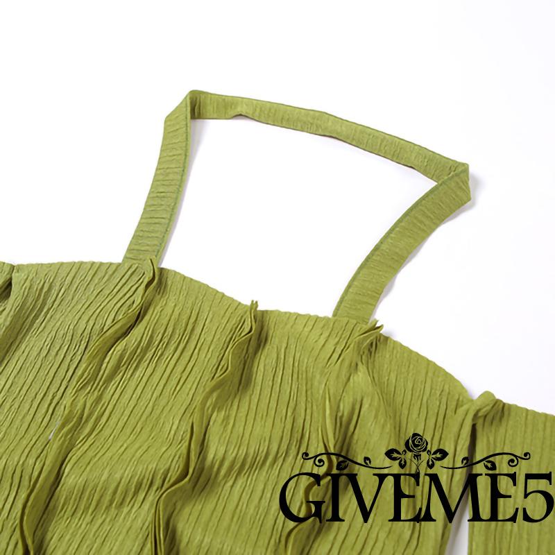 Áo Thun Tay Dài Cổ Thuyền Hở Rốn Màu Trơn Thời Trang Cho Nữ