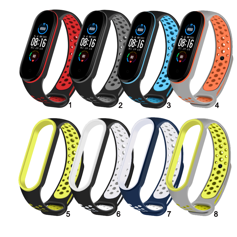 Dây đeo Silicon mềm cho đồng hồ thông minh Xiaomi Mi Band 5 MiBand5 6 thời trang