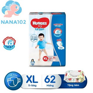 Tã bỉm dán huggies xl62