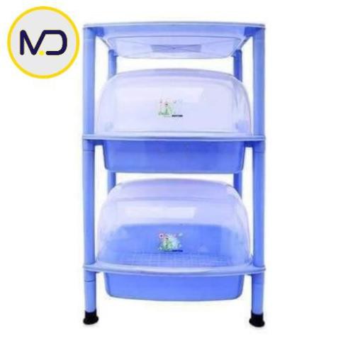 Kệ chén 2 tầng Việt Nhật có nắp đậy an toàn vệ sinh - đồ dùng nhà bếp bằng nhựa cao cấp