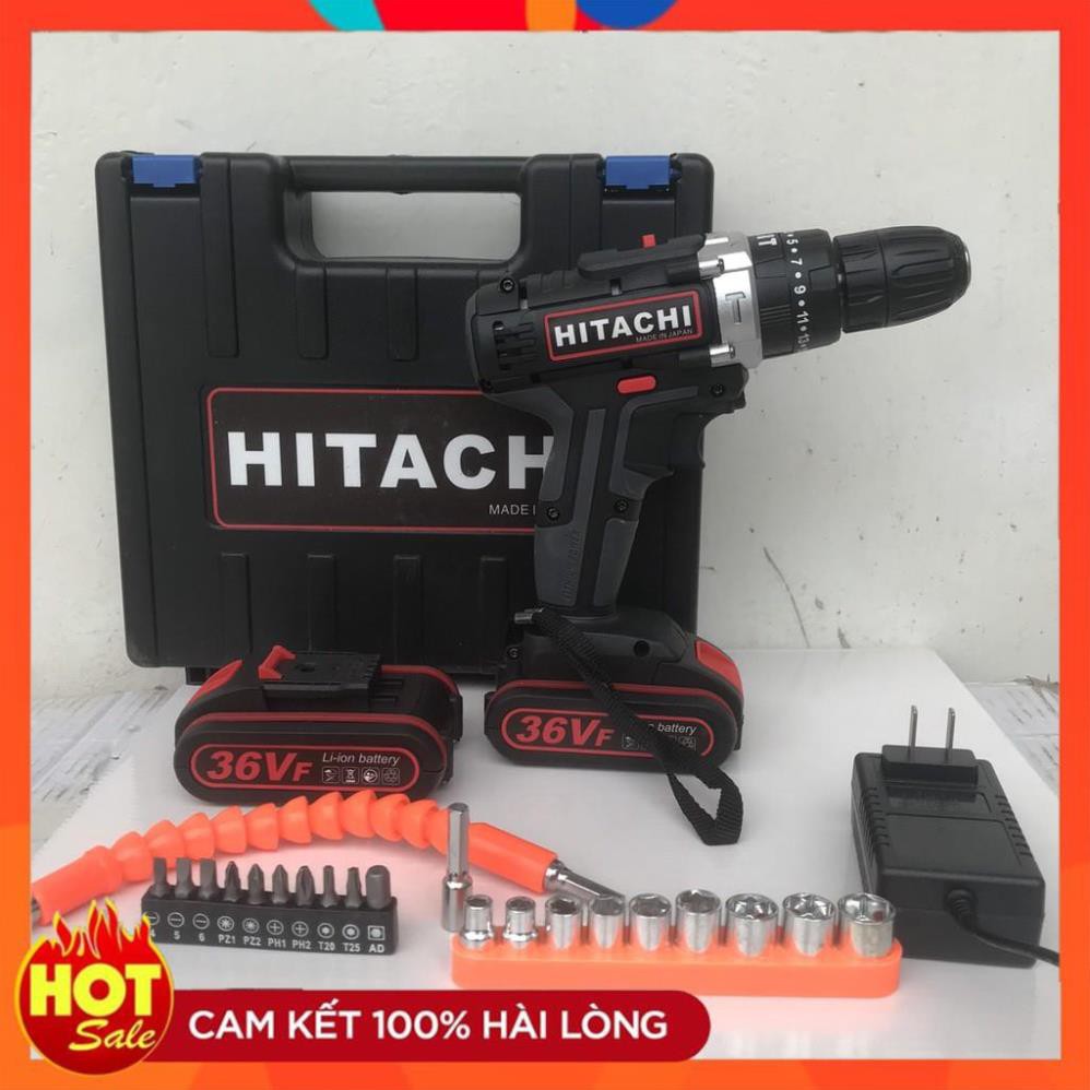 [Hàng Tốt] Máy khoan pin Hitachi 36V 3 chức năng động cơ dây đồng 100%