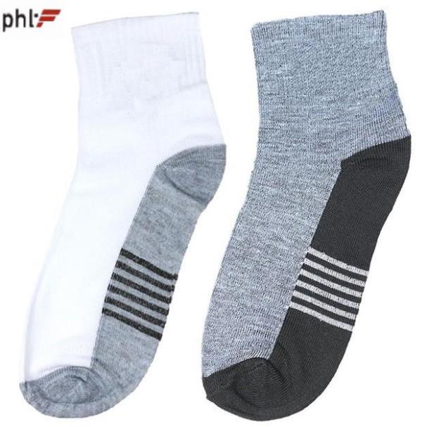 Combo 2 đôi tất nam cotton phối cổ trung phlfashion TVCT118 nhiều màu siêu rẻ