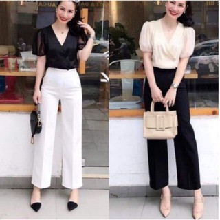 Quần Suông Nữ 💖FREESHIP💖 Quần Ống Rộng Nữ Lưng Cao Khóa Sườn Tôn Dáng SP19
