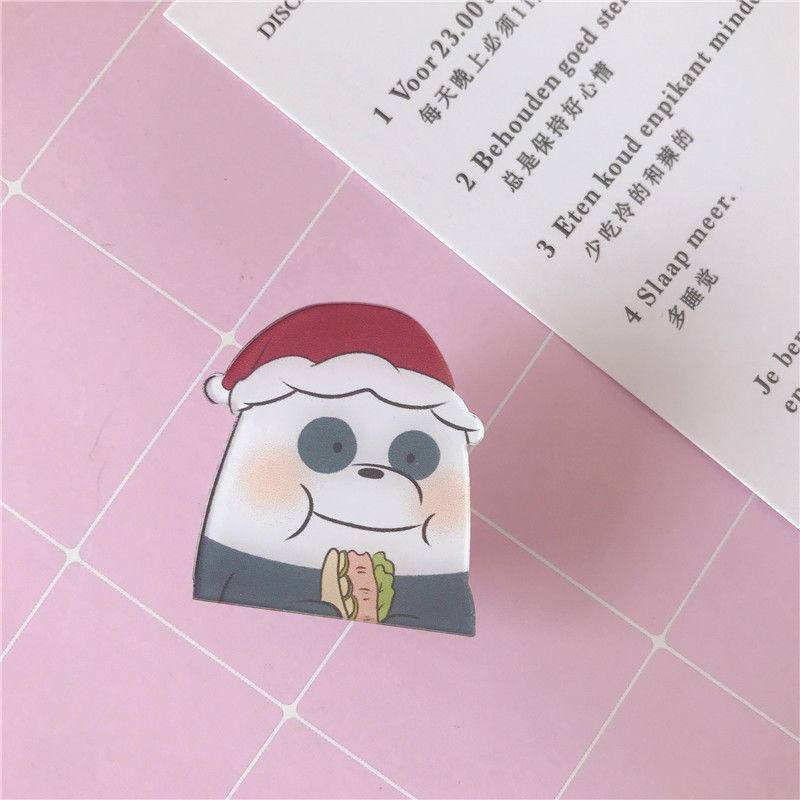 ⭐ iLado ⭐ 【3 PCS】 Kẹp tài liệu mini Kẹp Bướm kẹp nhựa kẹp kim loại Văn phòng phẩm We Barebears Học Sinh kẹp giấy đồ dùng học tập Acrylic Tiện Dụng Cho Học Sinh cho trường học văn phòng dễ thương