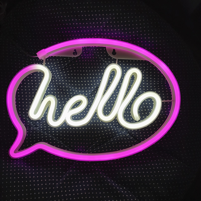 Dây Đèn Led Neon Hình Chữ Hello Trang Trí