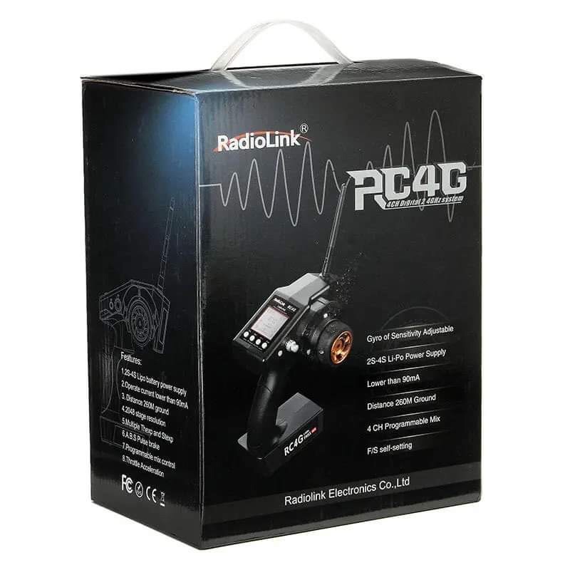 Radiolink RC4GS V2 2.4G 4CH bộ điều khiển xe oto + R6FG gyro bên trong bộ thu cho RC