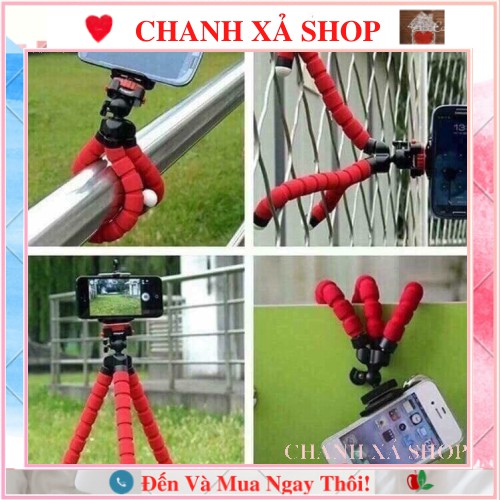 [Freeship toàn quốc từ 50k] Tripod bạch tuộc mini đen đa năng cao cấp cho máy ảnh điện thoại phụ kiện thể thao