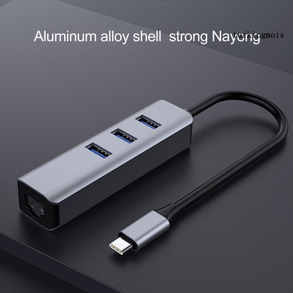 Bộ Chia 3 Cổng Usb 3.0 Type C Rj45 Gigabit Ethernet Cho Macbook