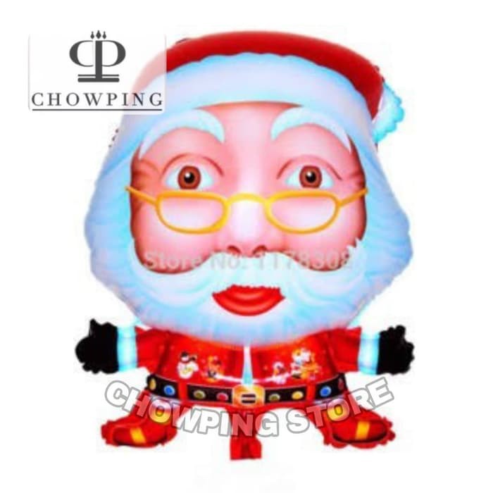 Bong Bóng Kiếng Hình Ông Già Noel / Mắt Kính Trang Trí Giáng Sinh