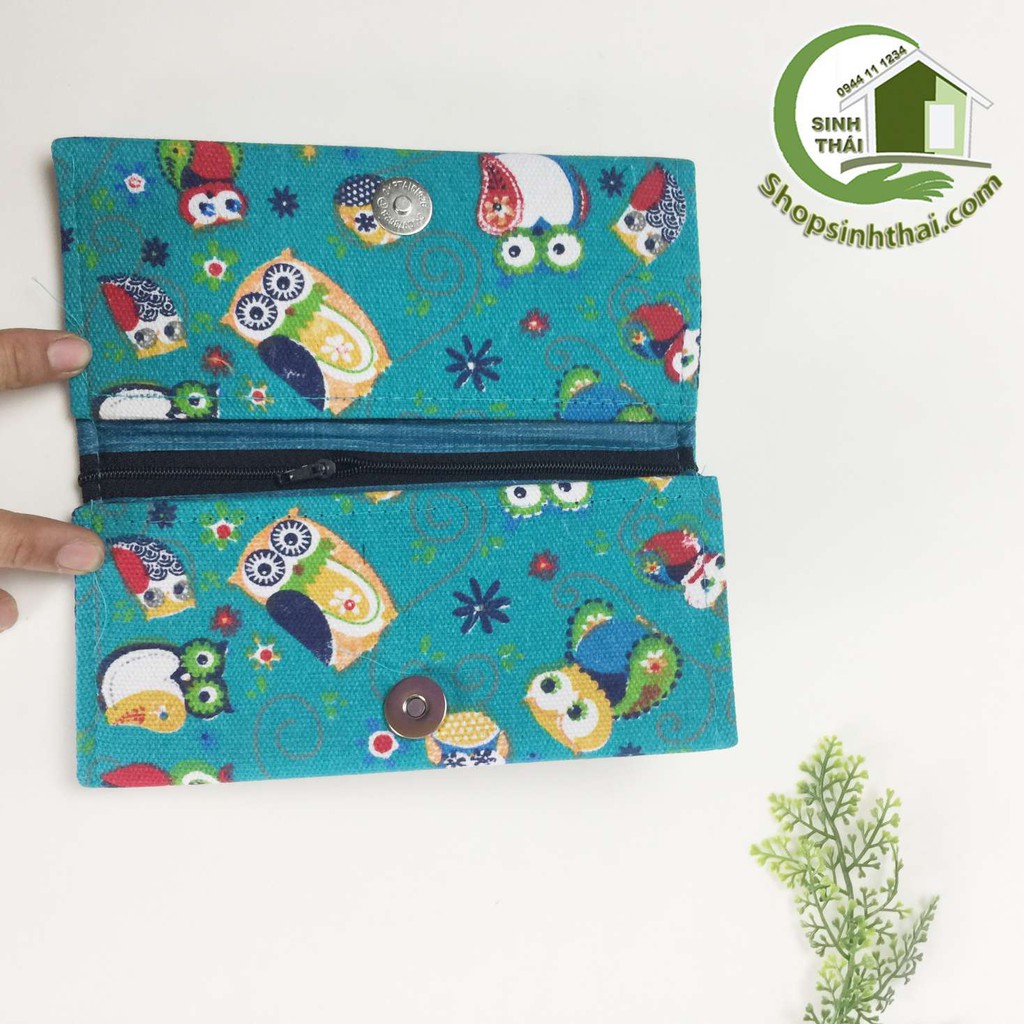 Bóp ví thổ cẩm đựng tiền - Bóp dài 20cm x 11cm - giao màu ngẫu nhiên