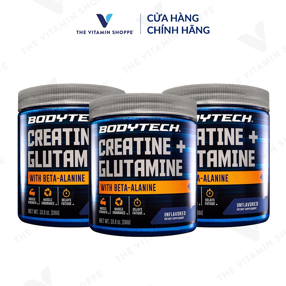 Bột hỗ trợ cải thiện sức mạnh cơ bắp BODYTECH Creatine + Glutamine 306gr