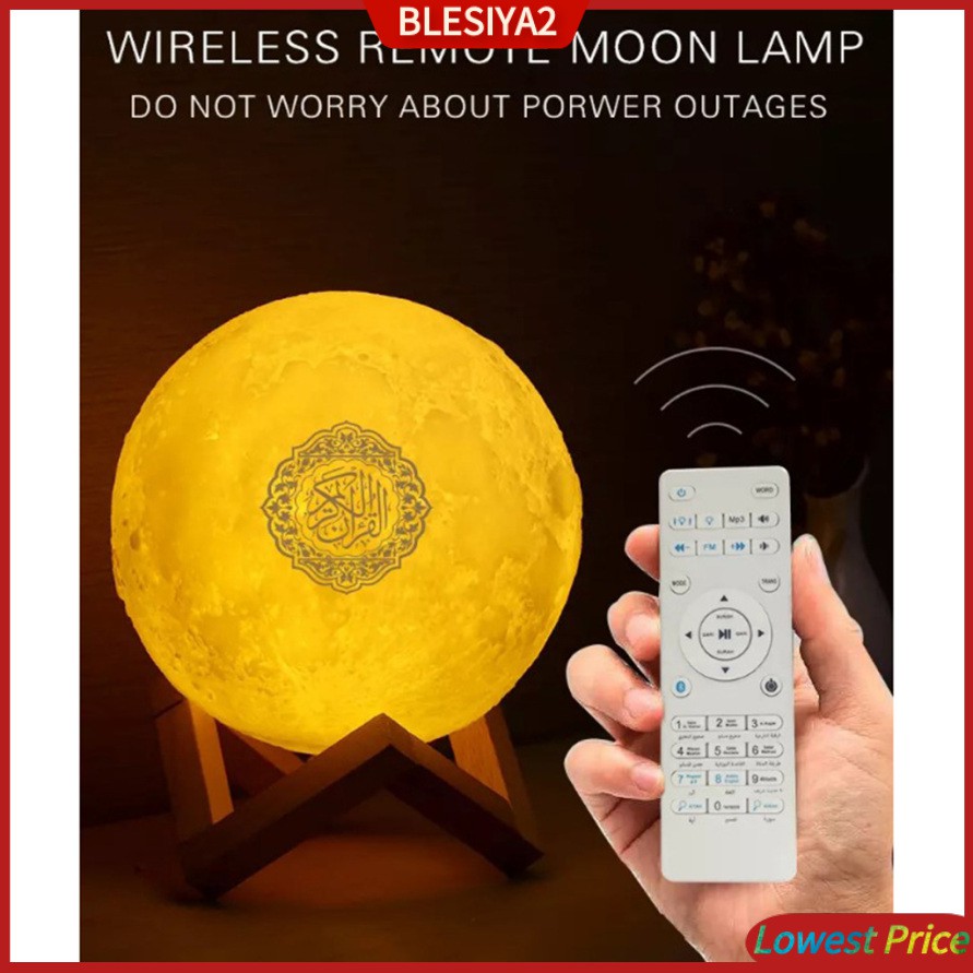 (Hàng Mới Về) Loa Bluetooth Không Dây Nhỏ Gọn Hình Mặt Trăng 3d Có Đèn Led Phong Cách Hồi Giáo