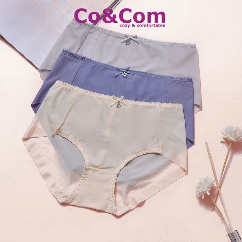 Quần Lót Nữ Cotton Sịp Nữ Thun Lạnh Cao Cấp Co&Com NO5053 Trơn Mềm Kháng Khuẩn