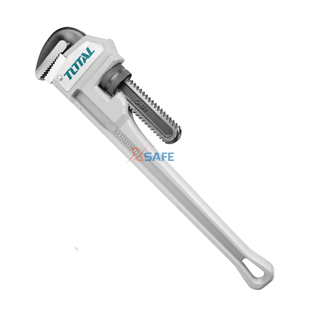 Mỏ lết răng tay cầm nhôm TOTAL thép Cr-V siêu cứng chống rỉ vặn mở bulong đai ốc sửa chữa cơ khí ống nước máy móc